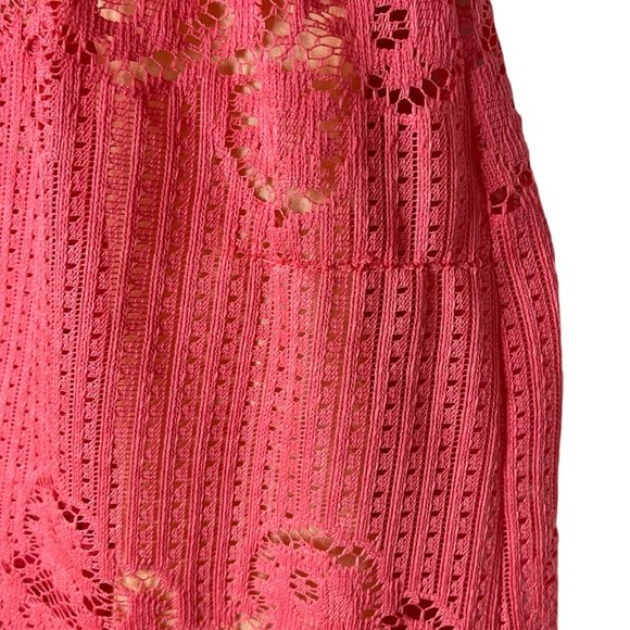 Free People|Womens|Fit & Flare Mini Dress|Size 2|Coral|Full Lace| Lined - Picture 11 of 15